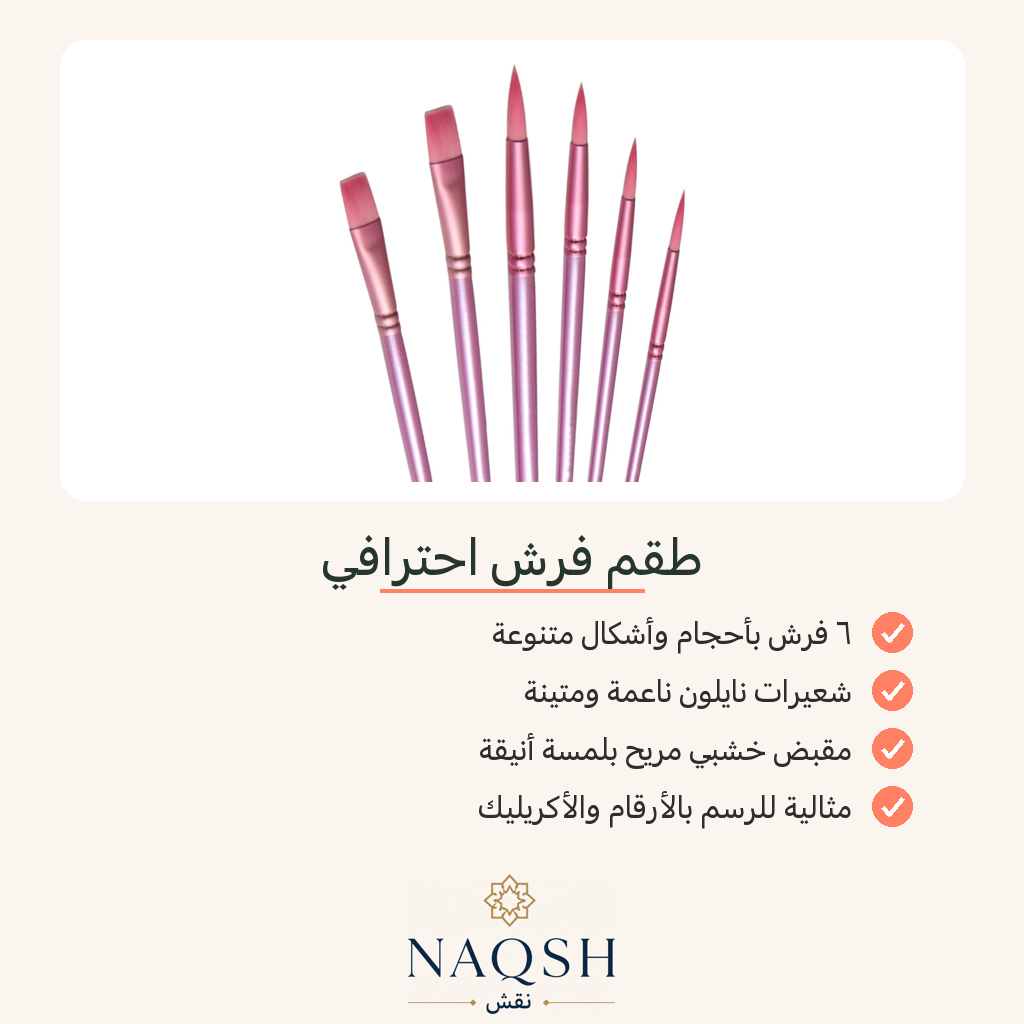 طقم فرش احترافي للرسم الدقيق