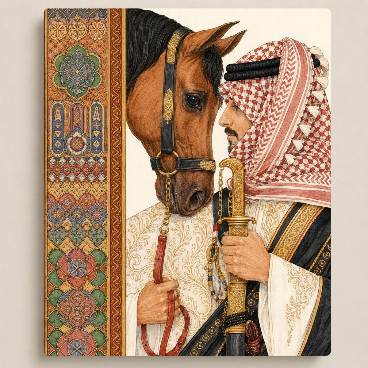 الفارس وحصانه