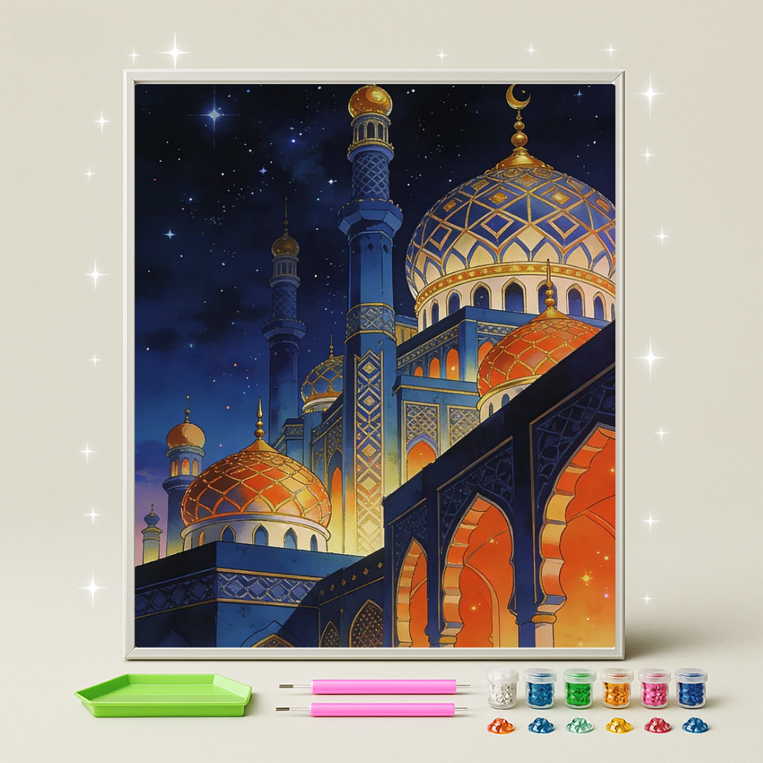 المسجد الذهبي · طقم رسم بالماس
