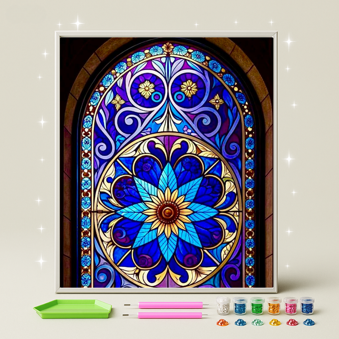 زهرة الزجاج · طقم رسم بالماس