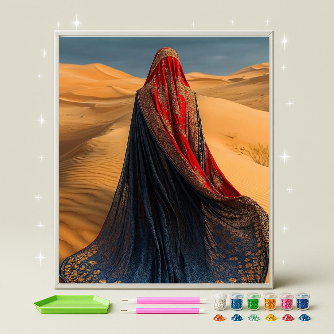 امرأة الصحراء · طقم رسم بالماس