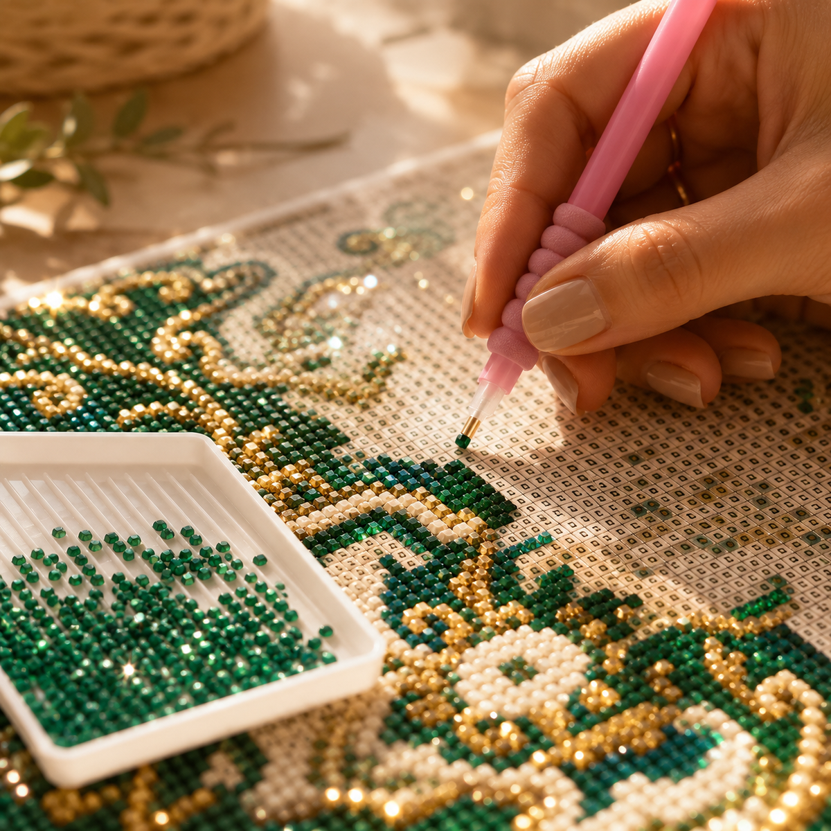 ركن السكينة · طقم رسم بالماس