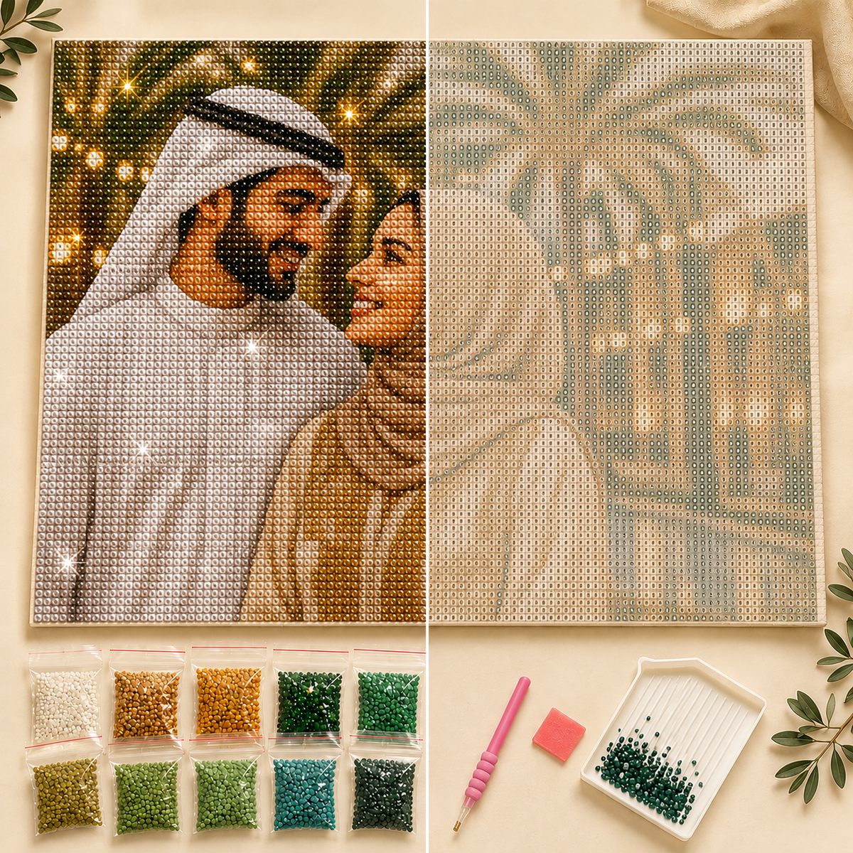 طقم رسم بالماس بتصميمكم الخاص