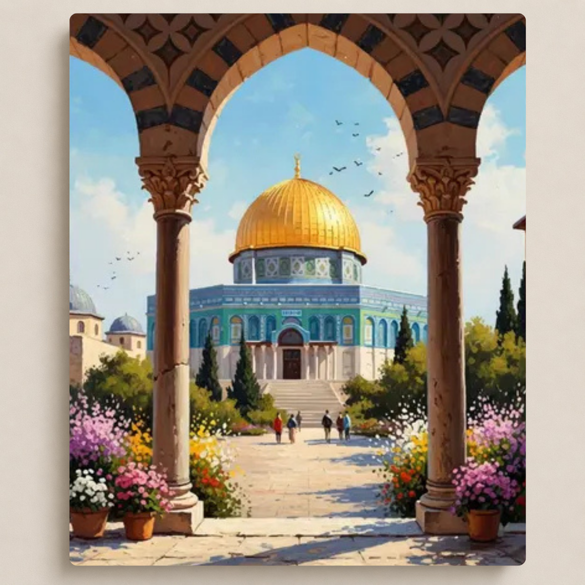 قبة الصخرة بين الأقواس