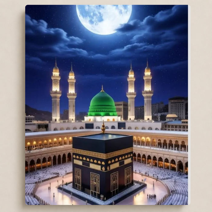 المسجد النبوي والكعبة