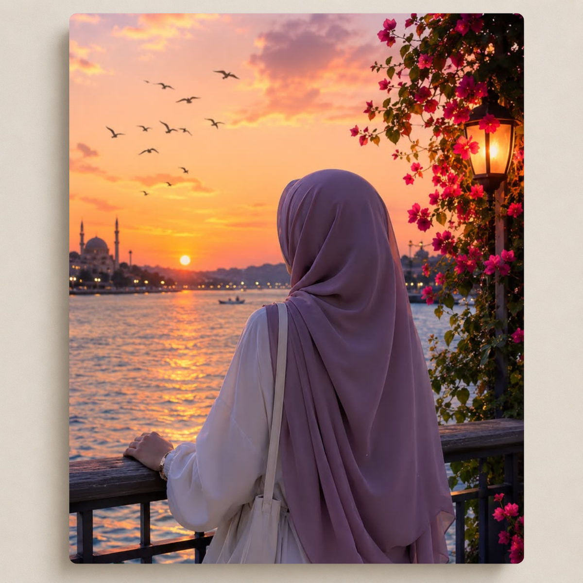 غروب على البحر
