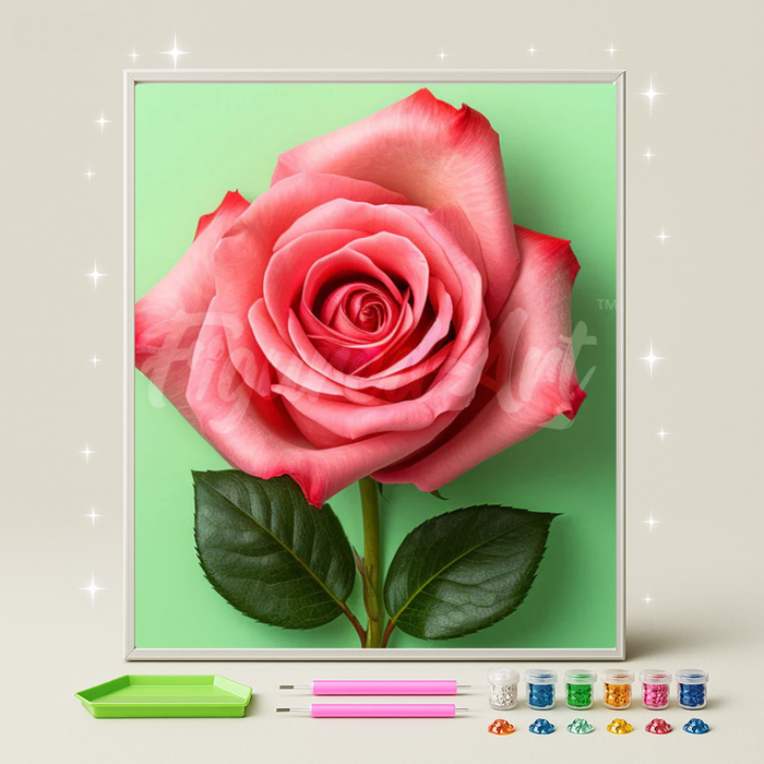 الوردة الزهرية · طقم رسم بالماس