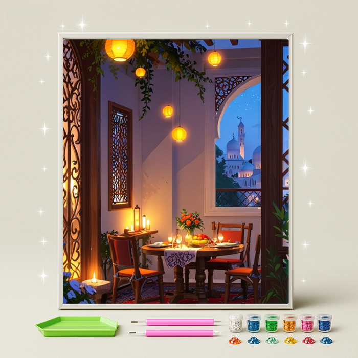 عشاء الفوانيس · طقم رسم بالماس