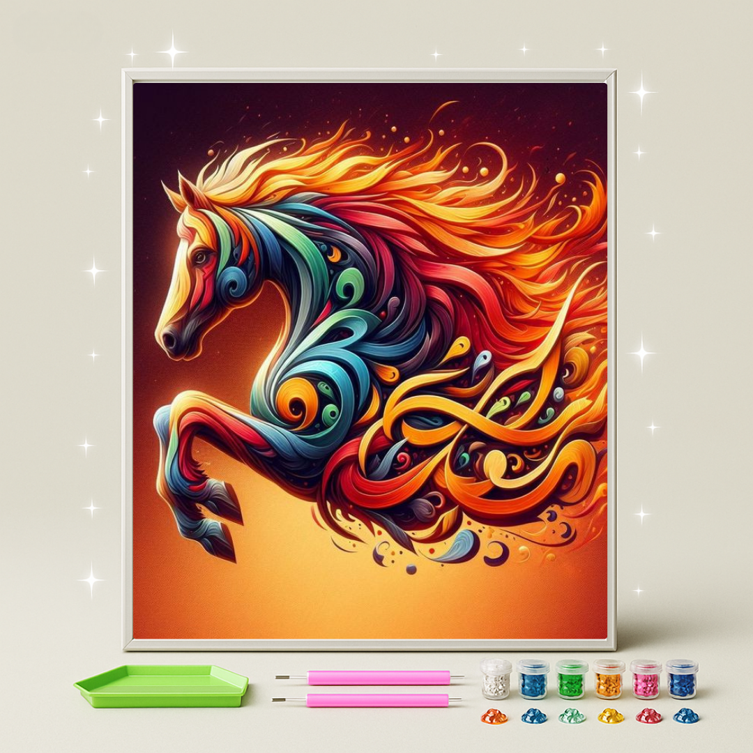 حصان النار · طقم رسم بالماس