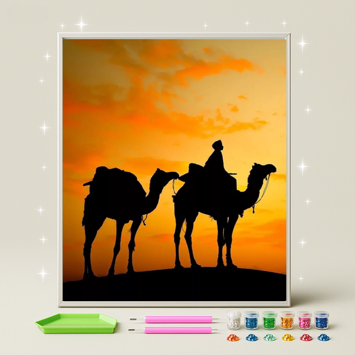 قافلة الغروب · طقم رسم بالماس