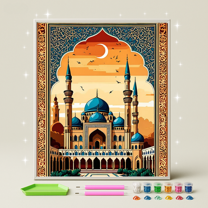 مسجد الغروب · طقم رسم بالماس