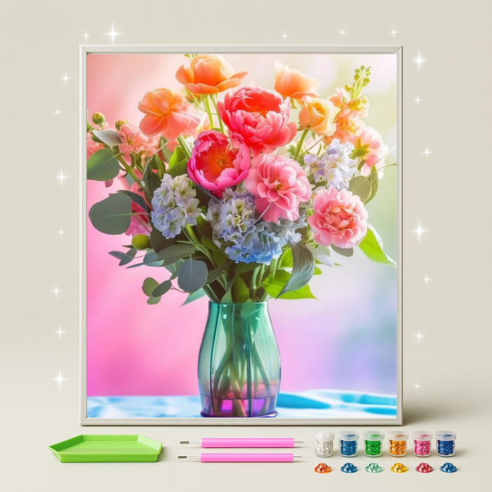 مزهرية الربيع · طقم رسم بالماس