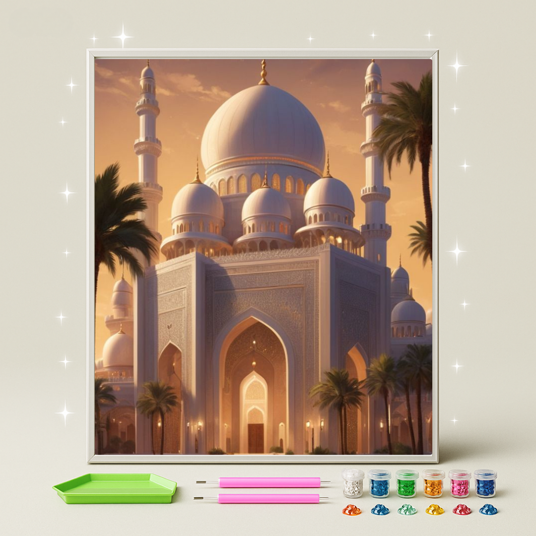 المسجد الأبيض · طقم رسم بالماس