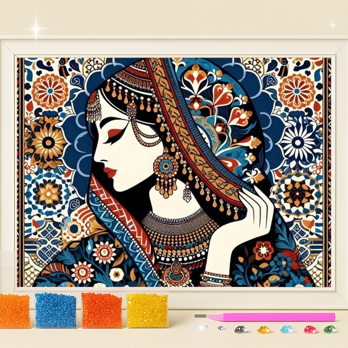 سيدة الزخرفة · طقم رسم بالماس