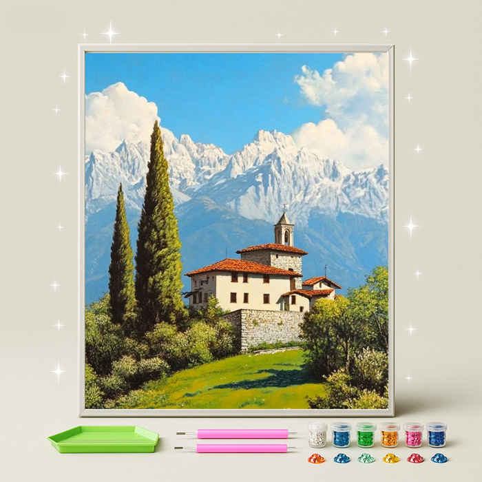 قرية الجبال · طقم رسم بالماس